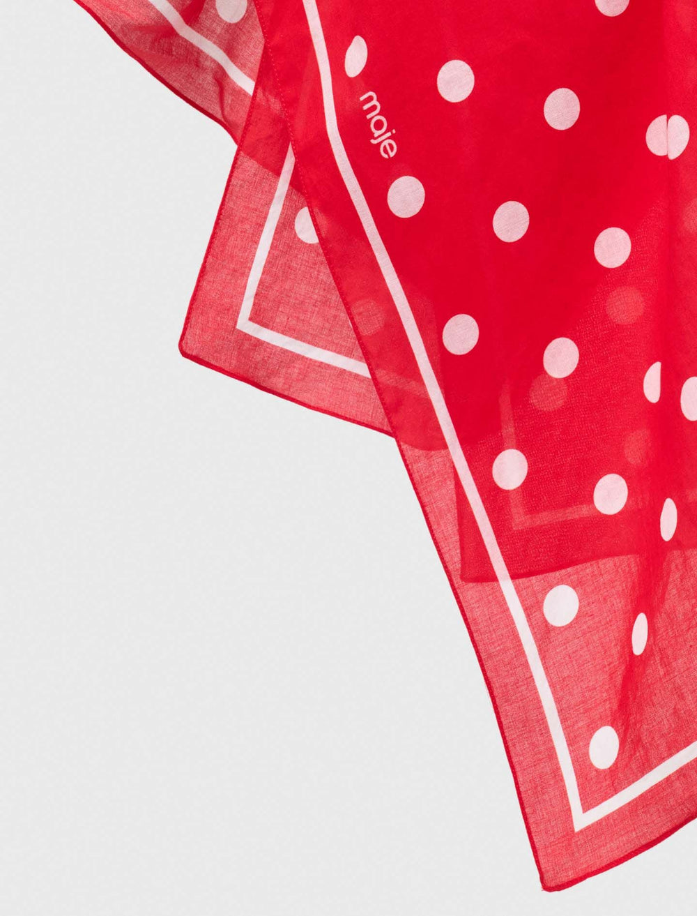 Maje Discount / Polka dot cotton bandana