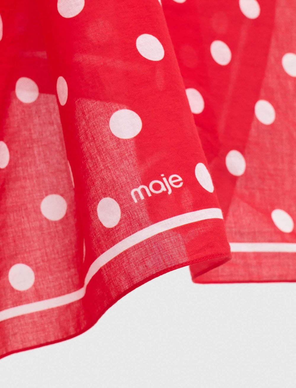 Maje Discount / Polka dot cotton bandana