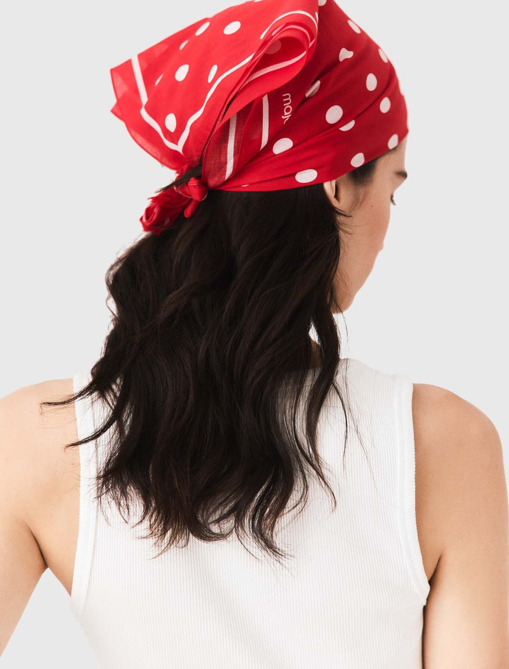 Maje Discount / Polka dot cotton bandana