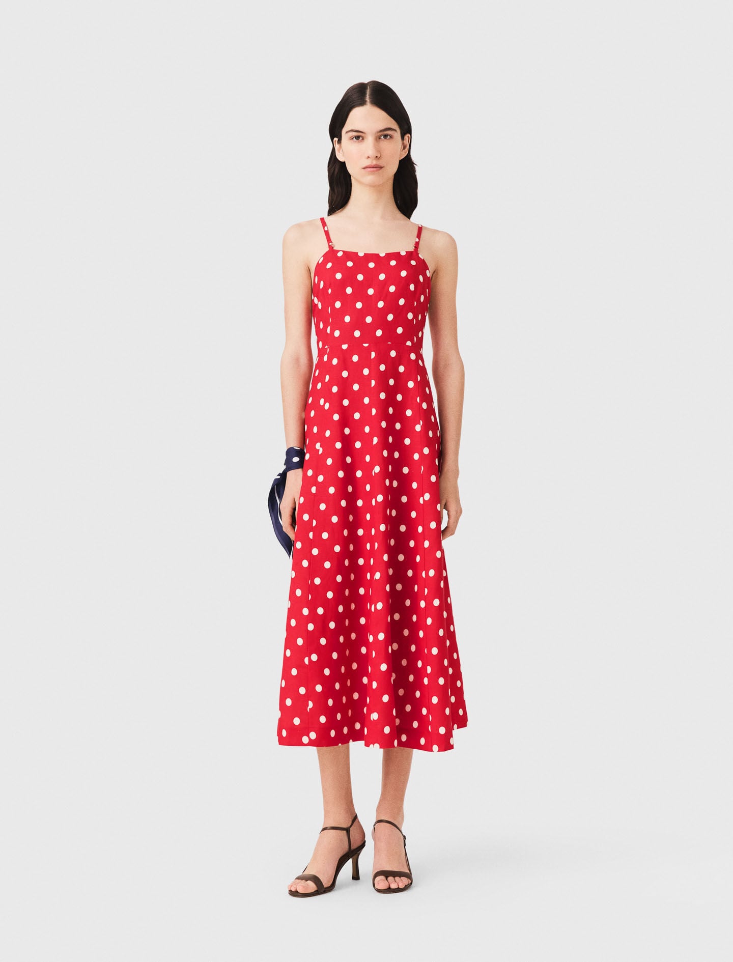 Maje Online / Backless linen-blend maxi dress