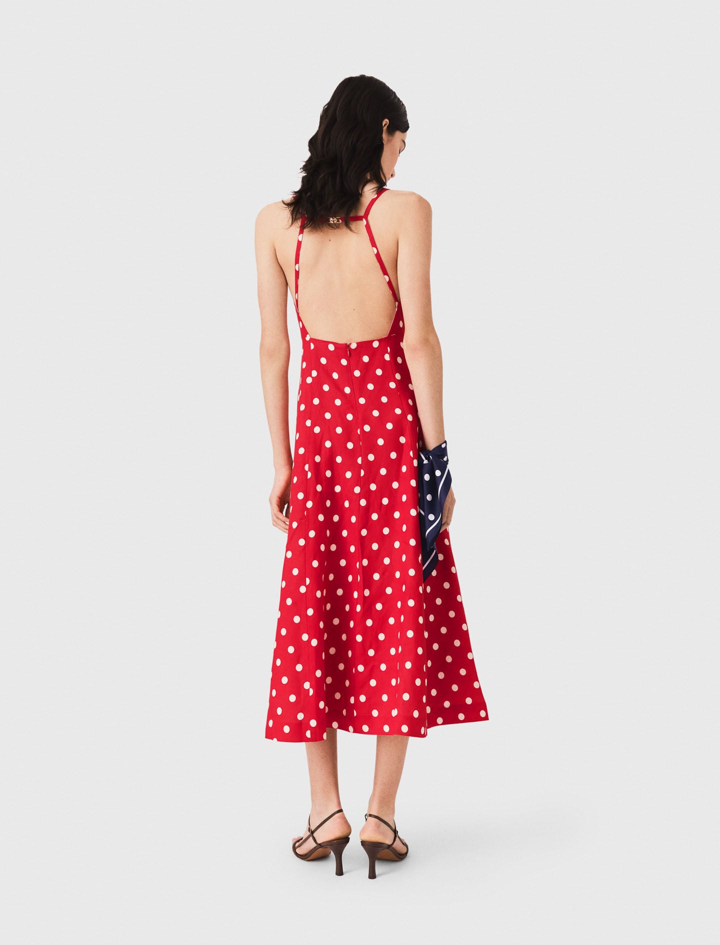 Maje Online / Backless linen-blend maxi dress