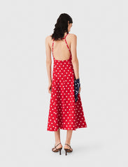 Maje Online / Backless linen-blend maxi dress