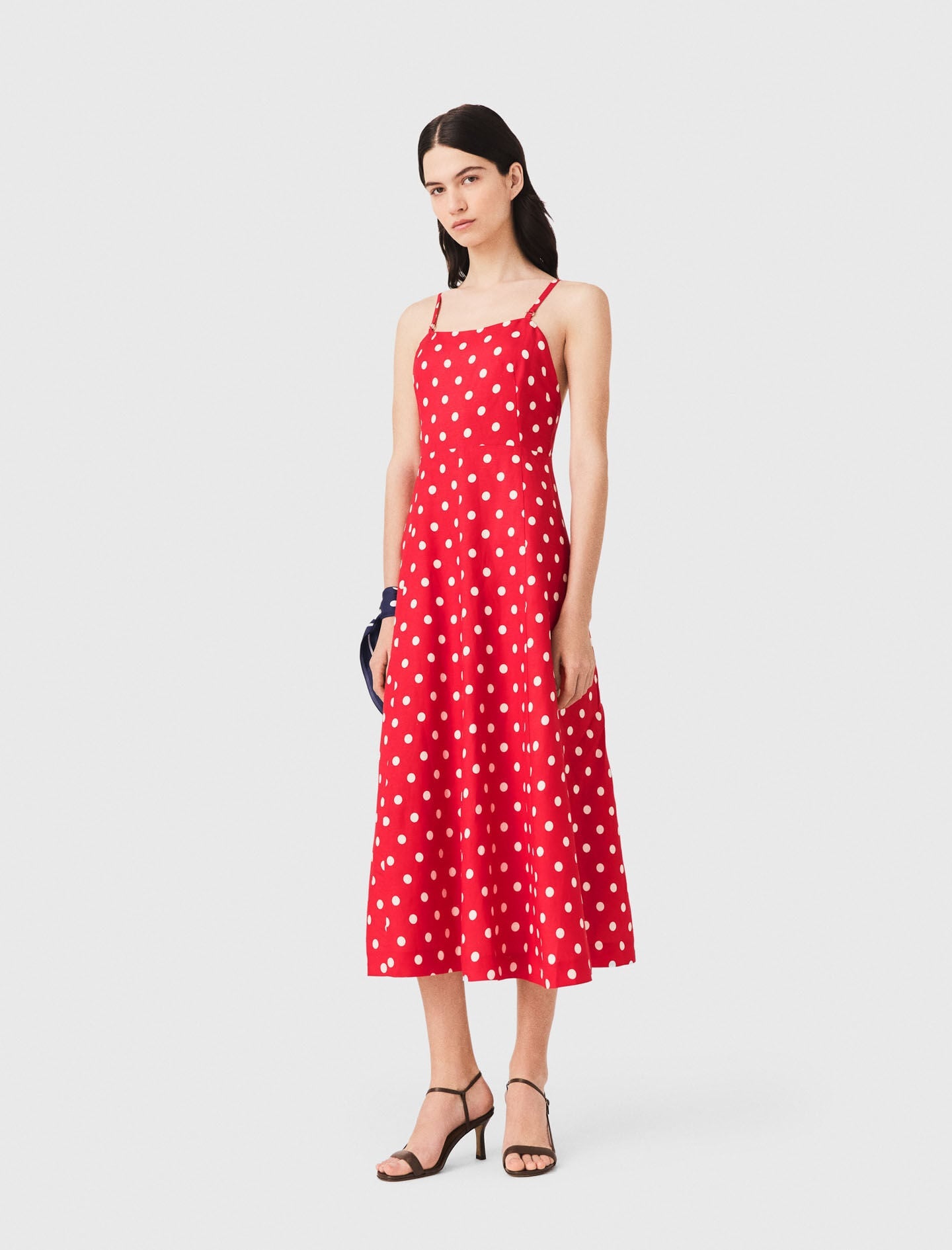 Maje Online / Backless linen-blend maxi dress