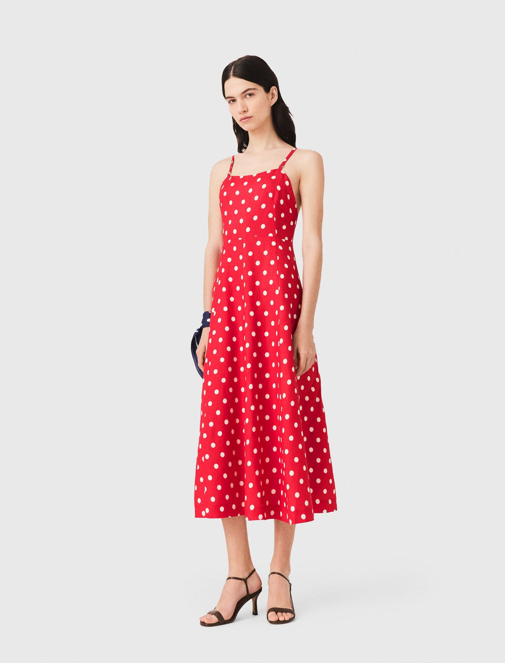 Maje Online / Backless linen-blend maxi dress