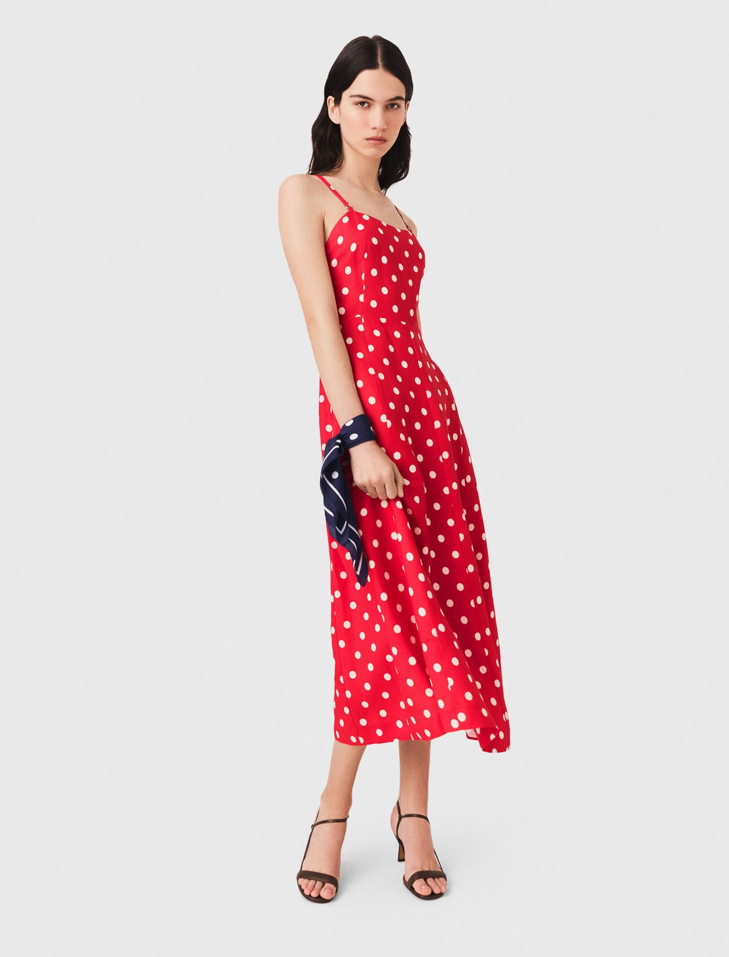 Maje Online / Backless linen-blend maxi dress