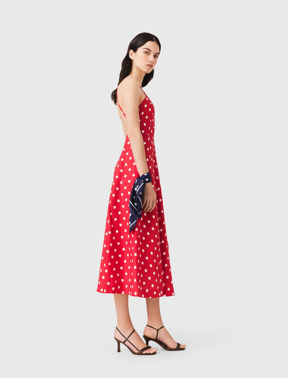 Maje Online / Backless linen-blend maxi dress