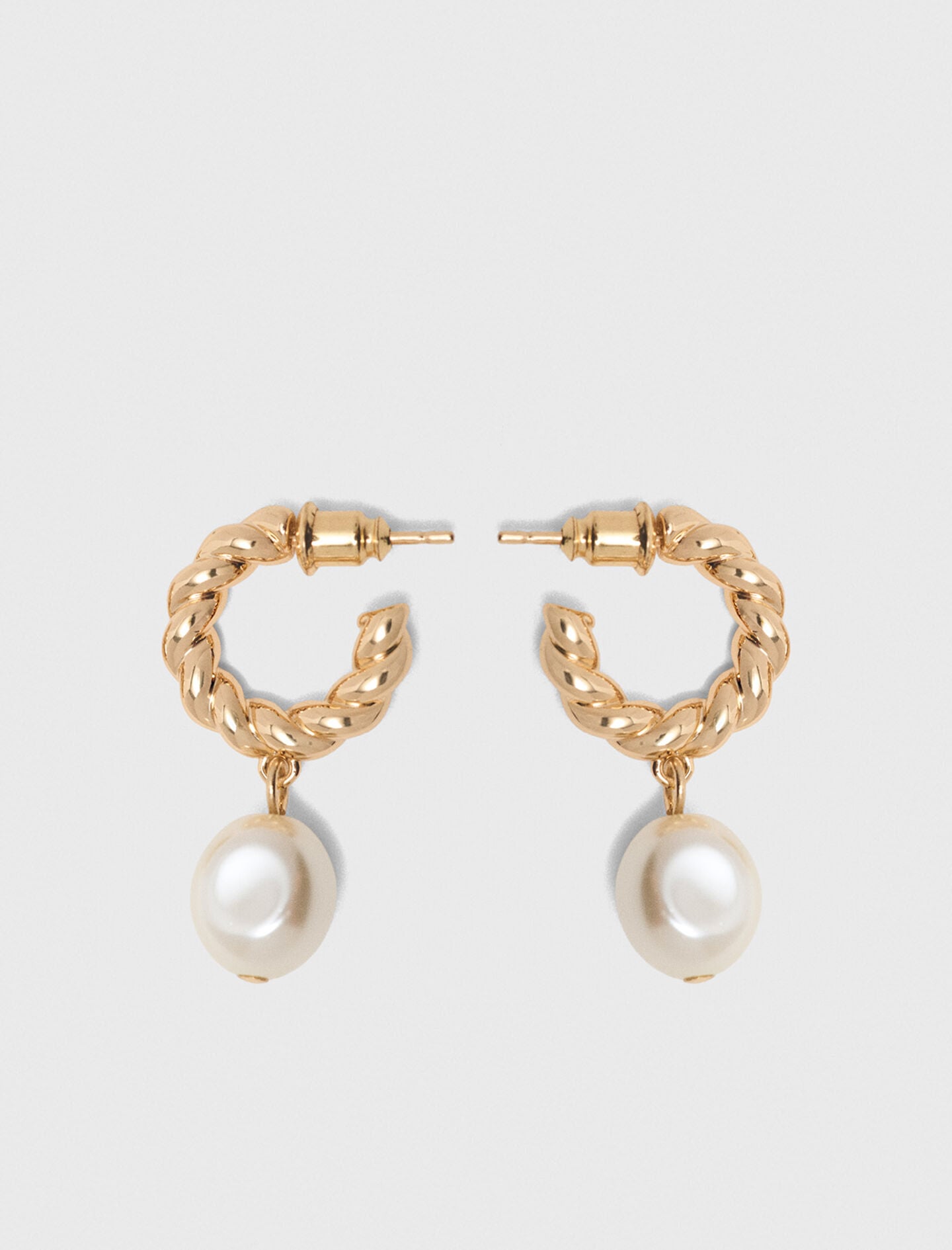 Maje Shop / Twisted bead hoop earrings