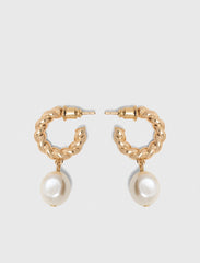 Maje Shop / Twisted bead hoop earrings