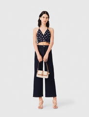 Maje Sale / Backless linen blend top