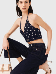Maje Sale / Backless linen blend top