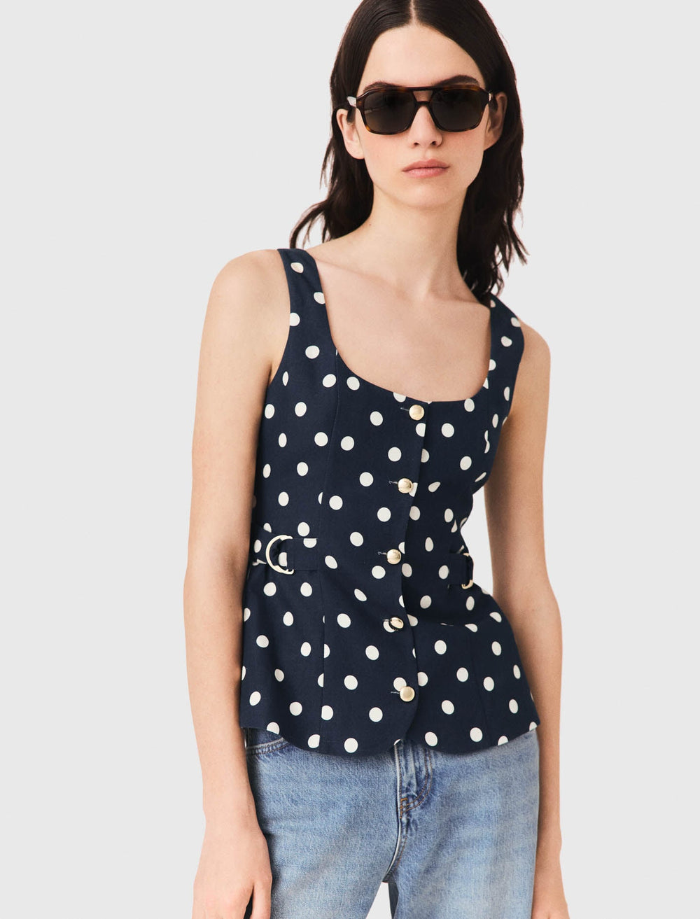Maje On Sale / Long linen blend vest
