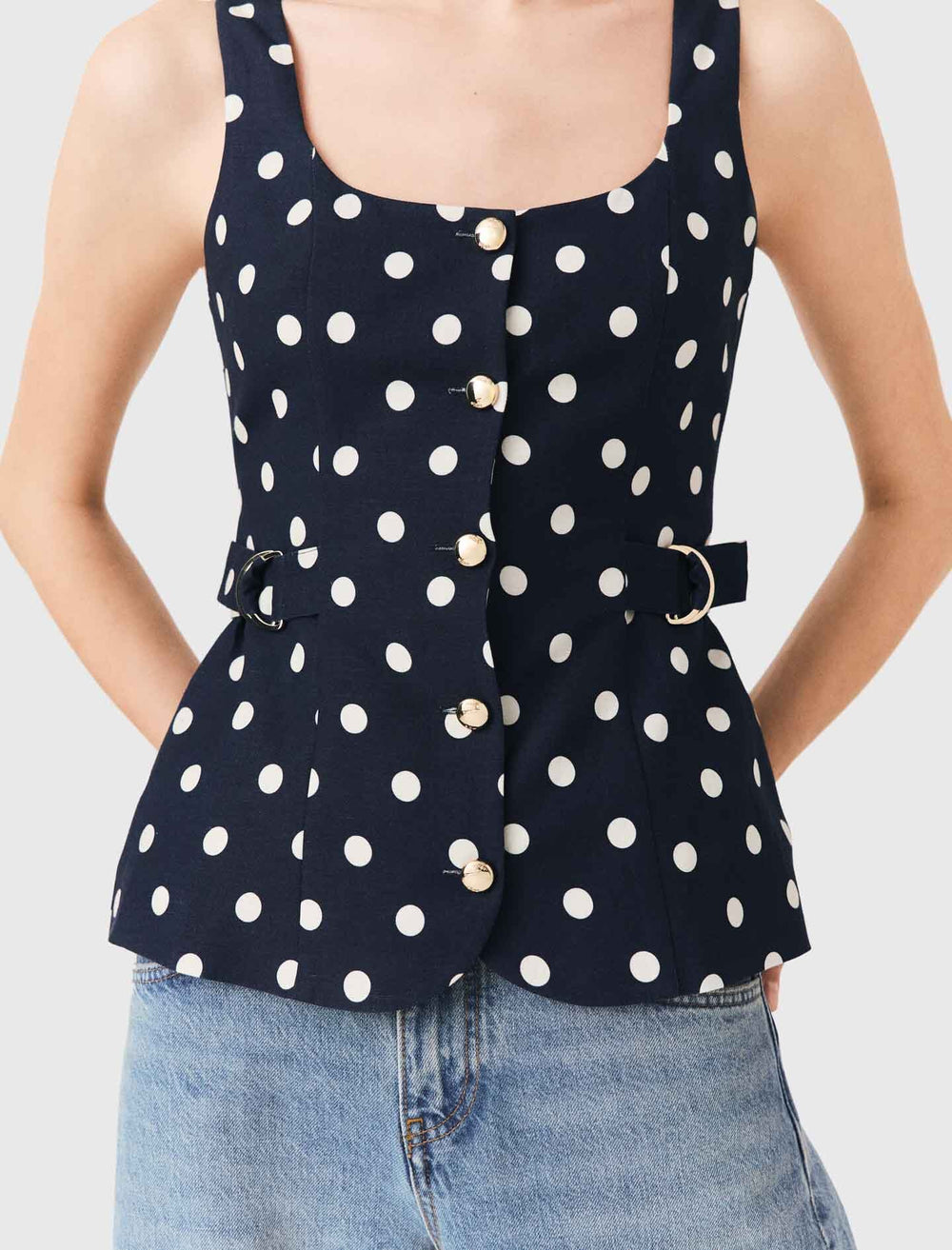 Maje On Sale / Long linen blend vest