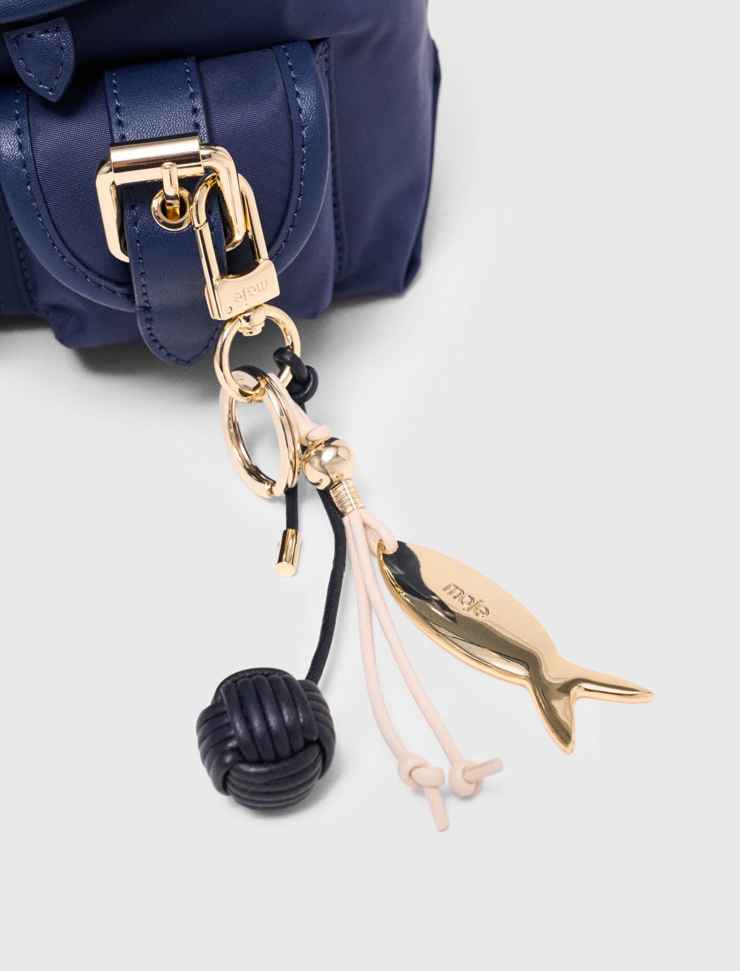 Maje Outlet / Mini leather and nylon backpack