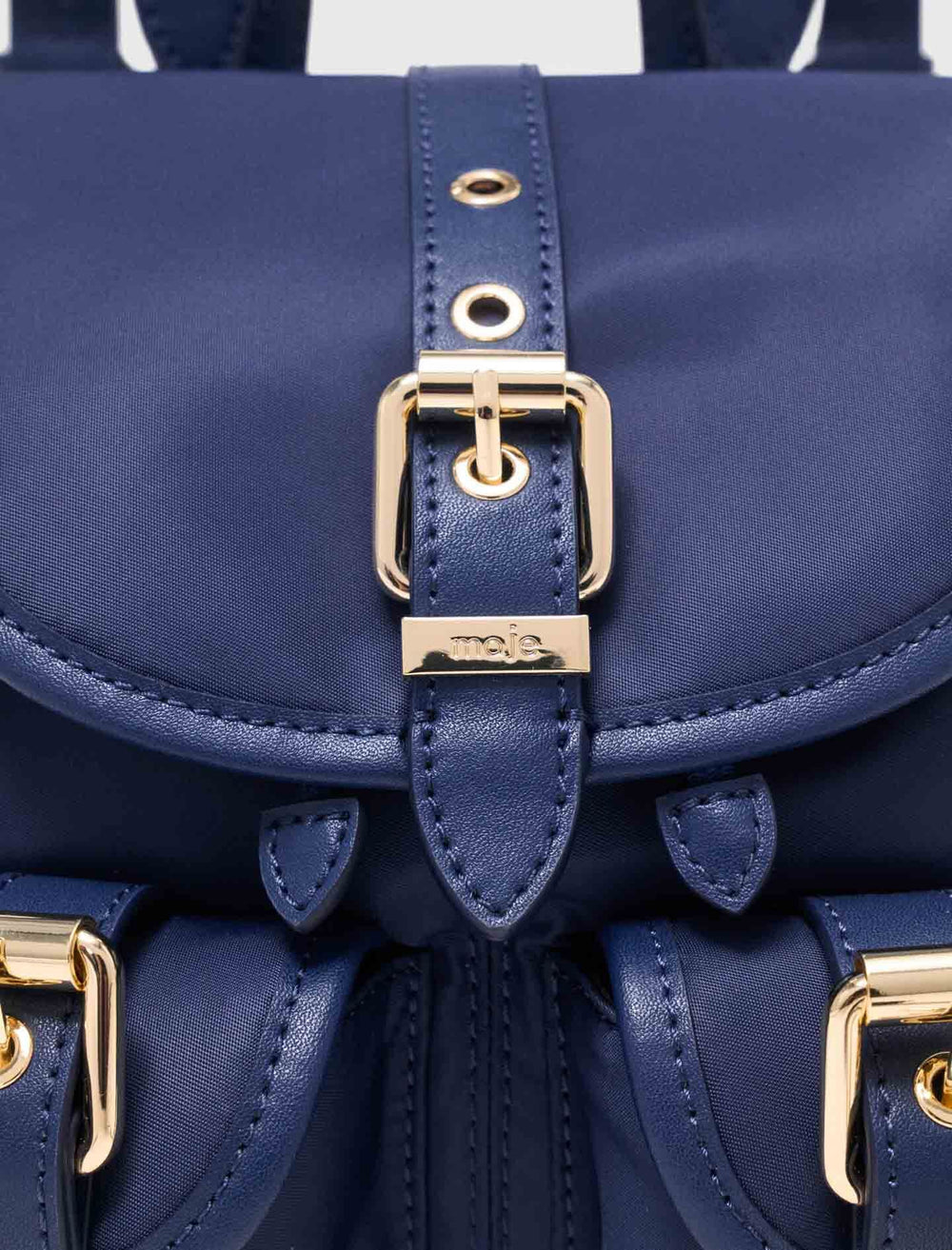 Maje Outlet / Mini leather and nylon backpack