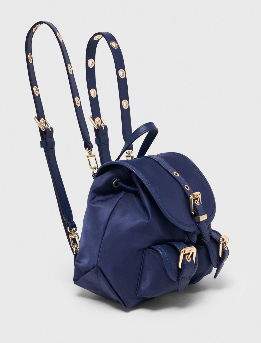 Maje Outlet / Mini leather and nylon backpack
