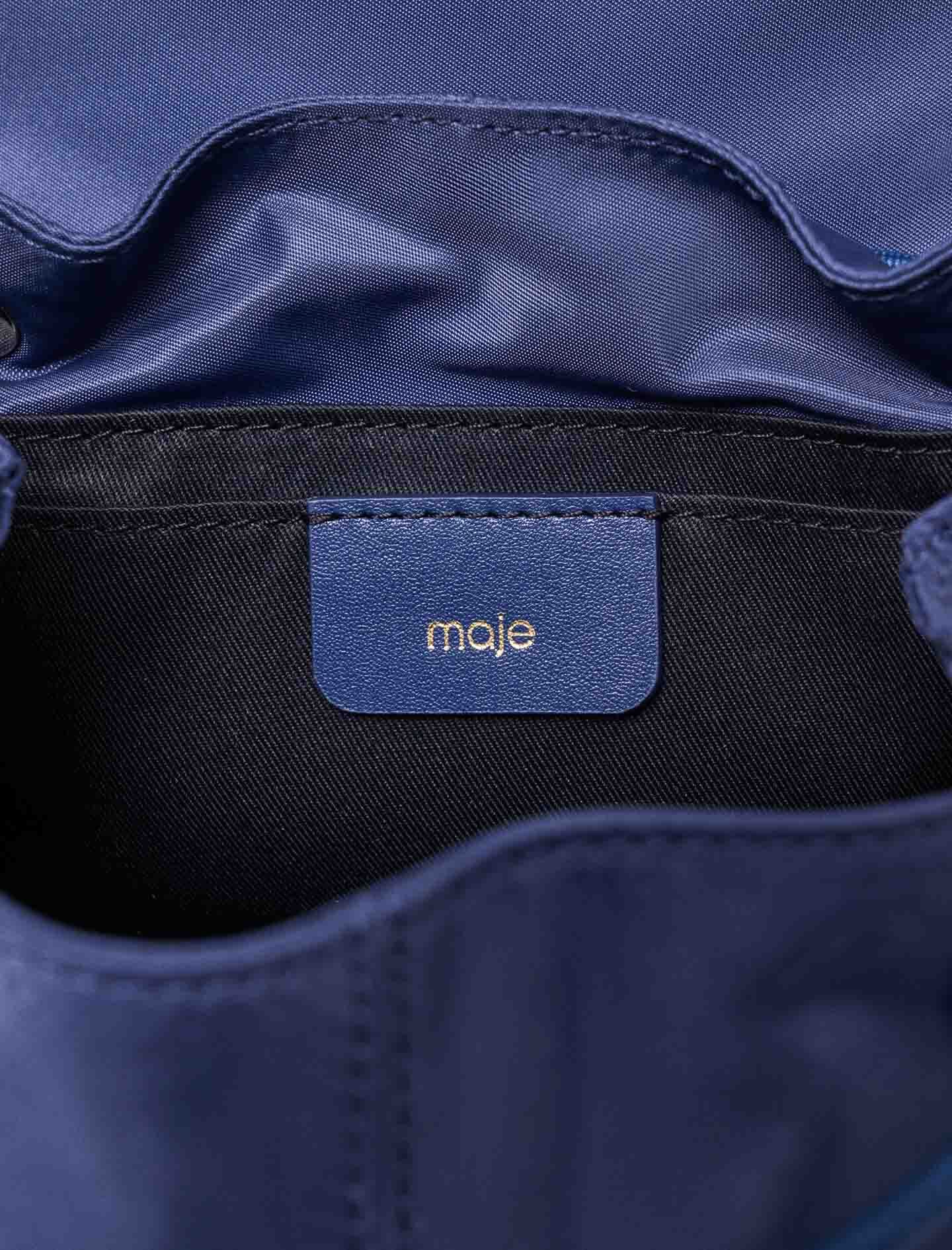 Maje Outlet / Mini leather and nylon backpack