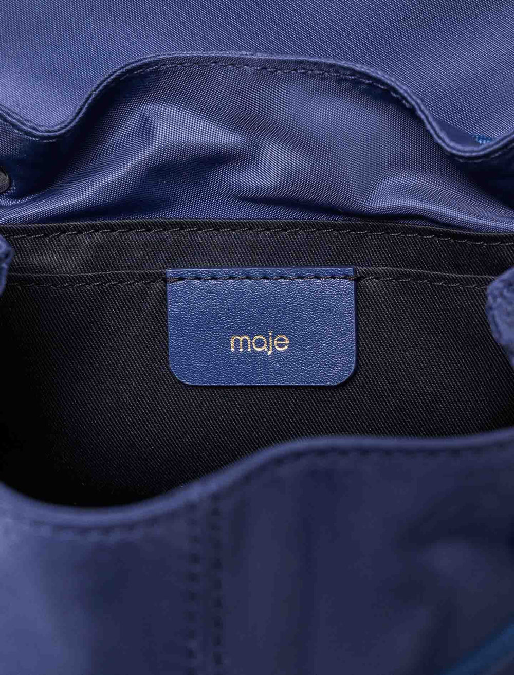 Maje Outlet / Mini leather and nylon backpack
