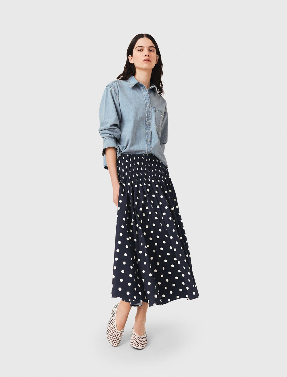 Maje New / Long cotton skirt