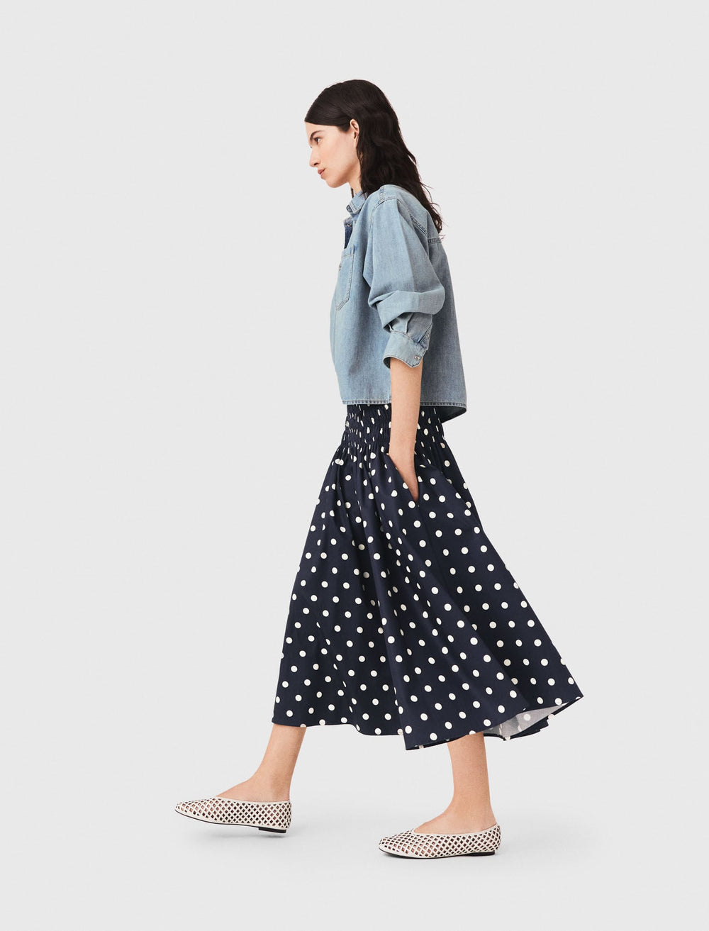 Maje New / Long cotton skirt