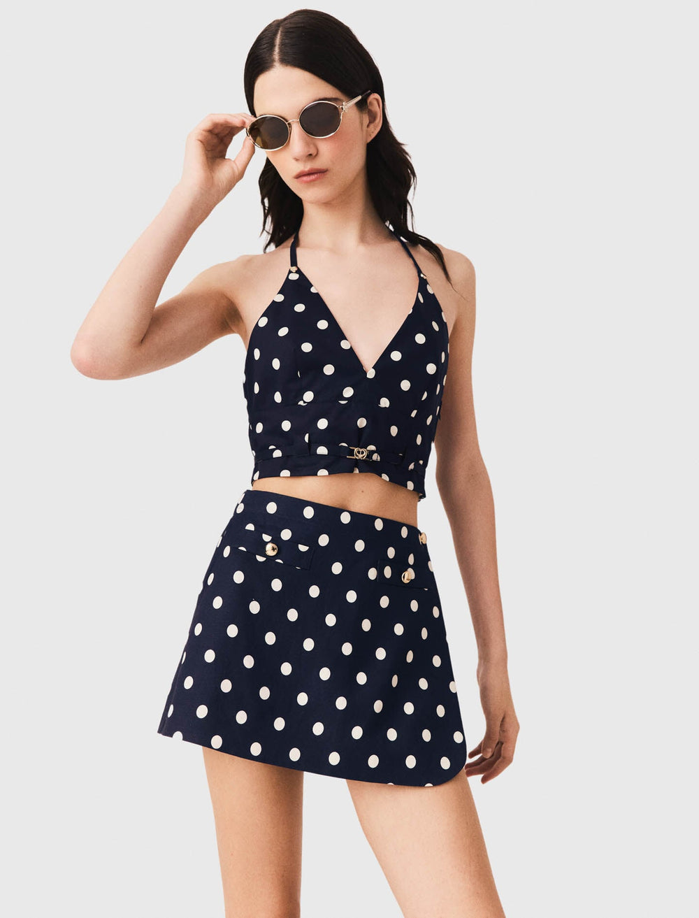 Maje Discount / Linen blend skort