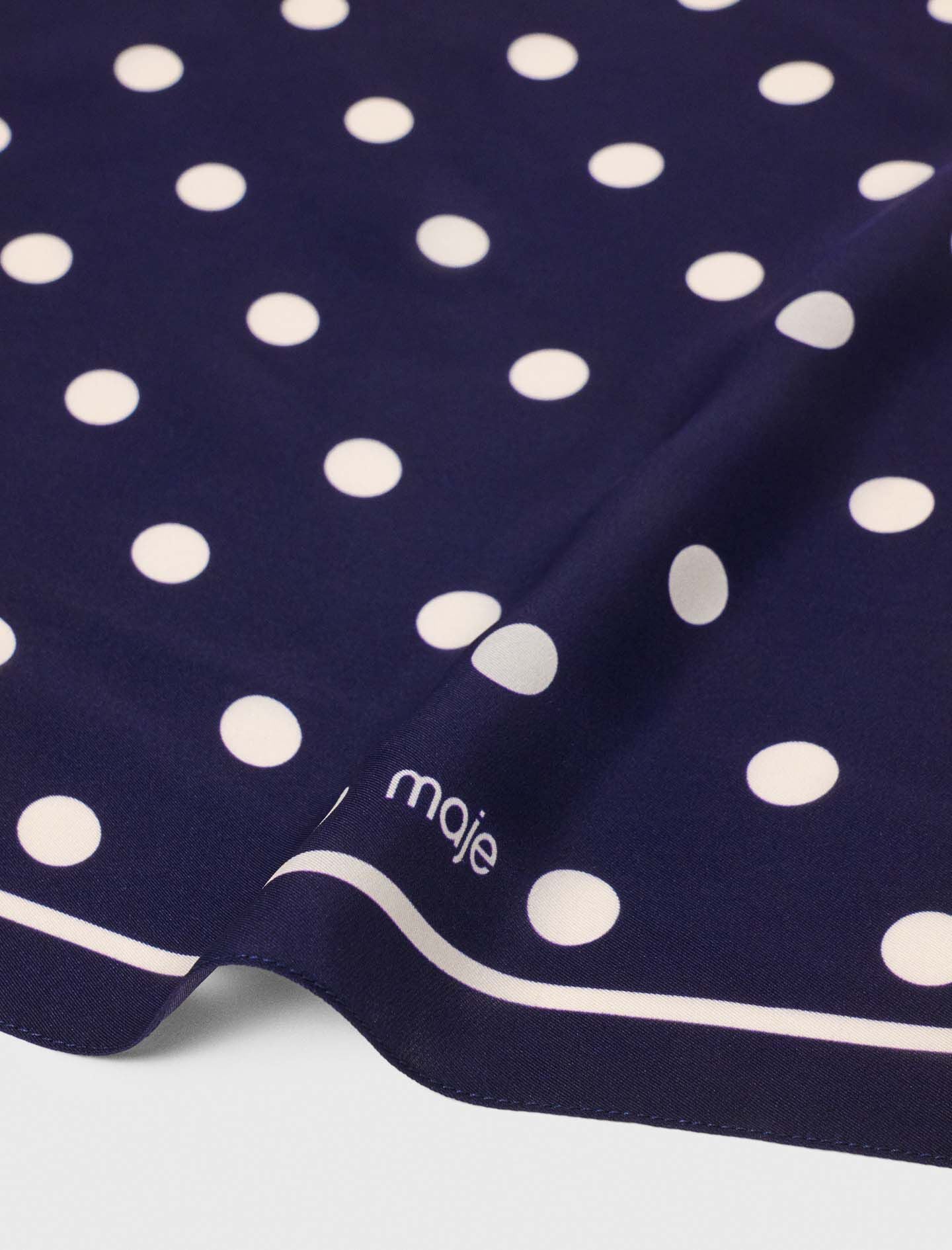Maje Online / Silk polka dot bandana
