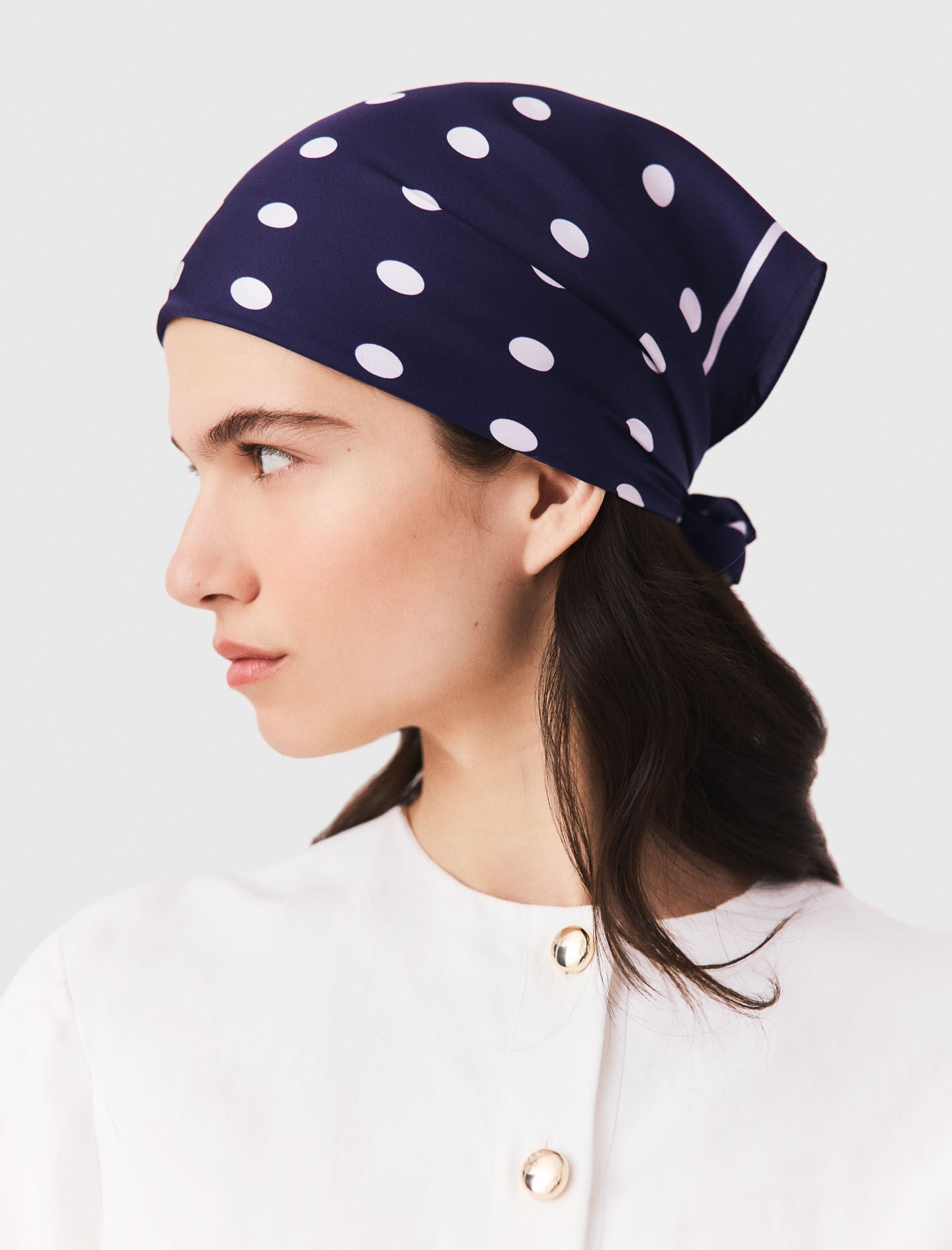 Maje Online / Silk polka dot bandana