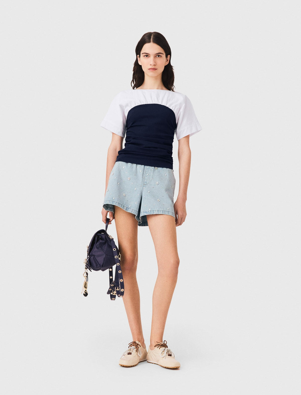Maje Shop / Pleated jersey top