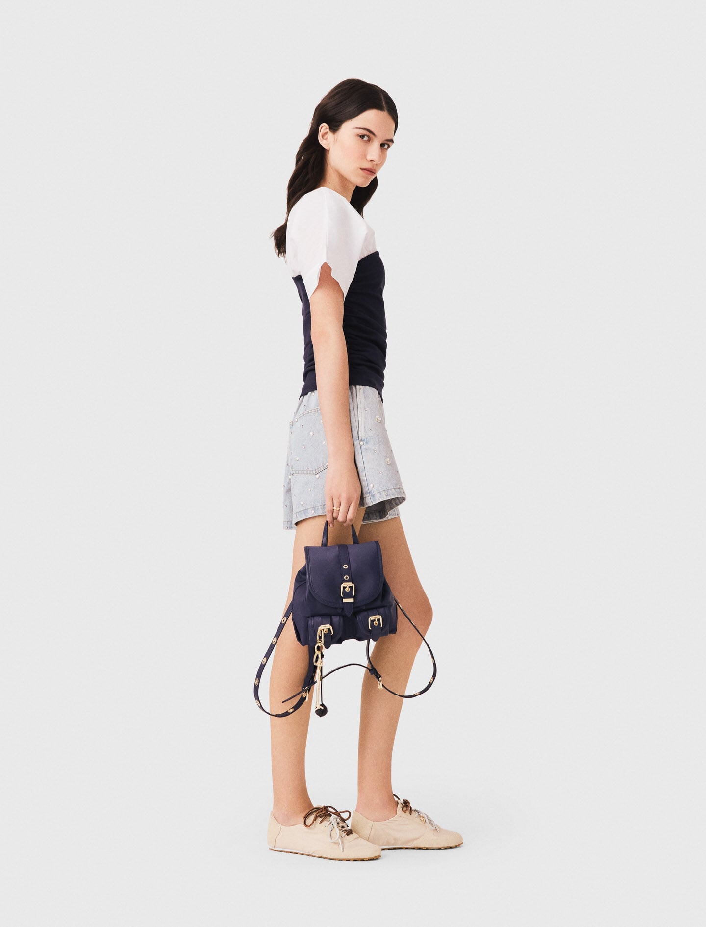 Maje Shop / Pleated jersey top