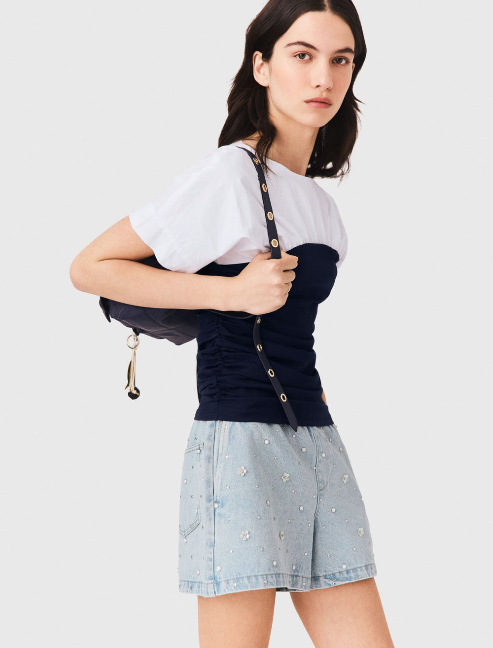 Maje Shop / Pleated jersey top