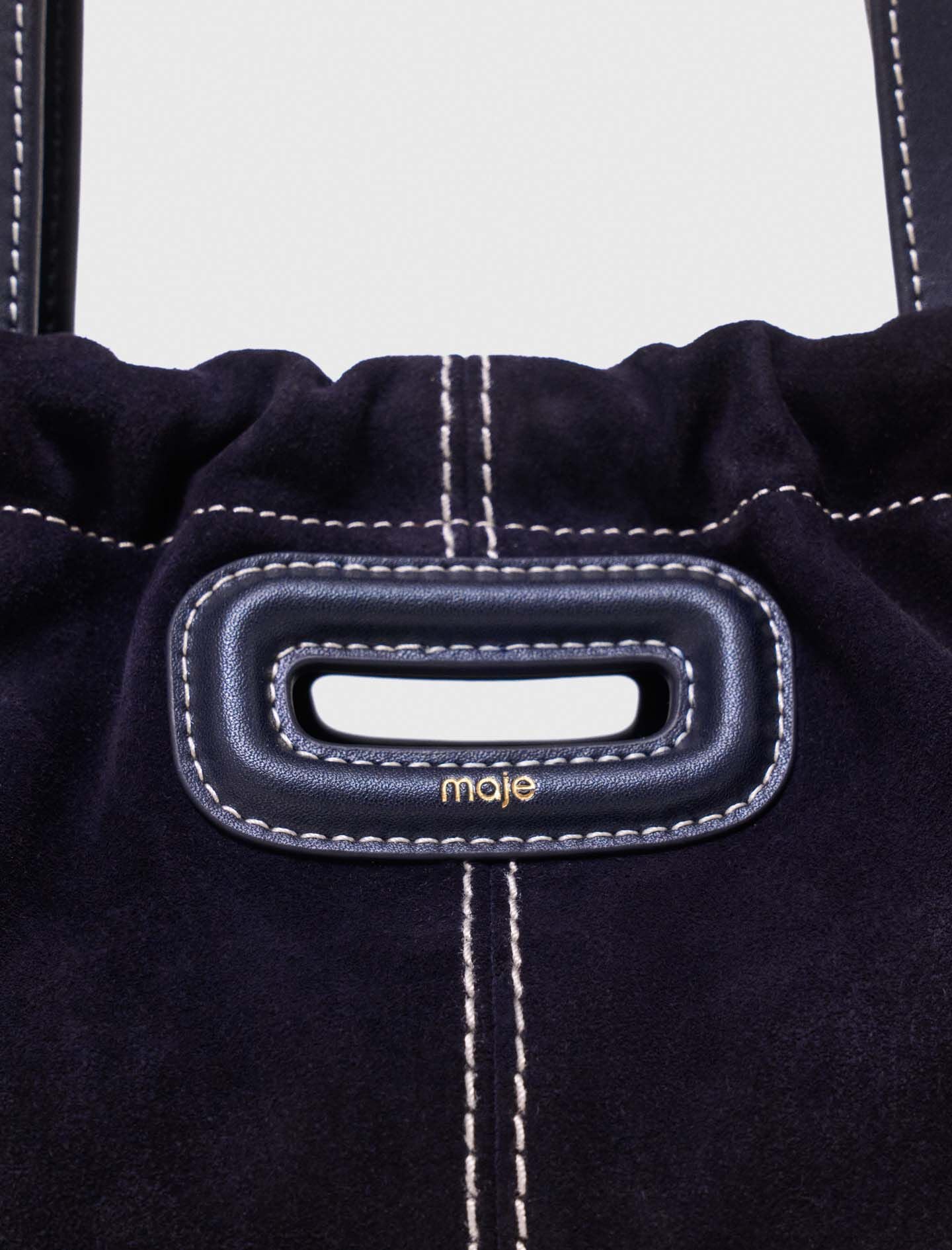 Maje Sale / Topstitched suede Milpli Gazette