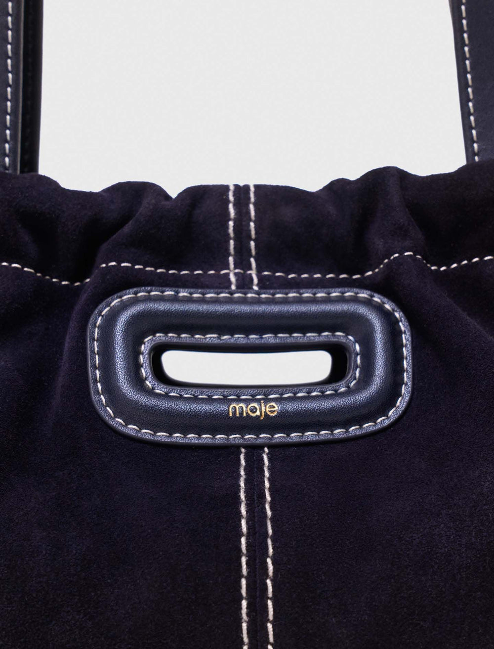 Maje Sale / Topstitched suede Milpli Gazette