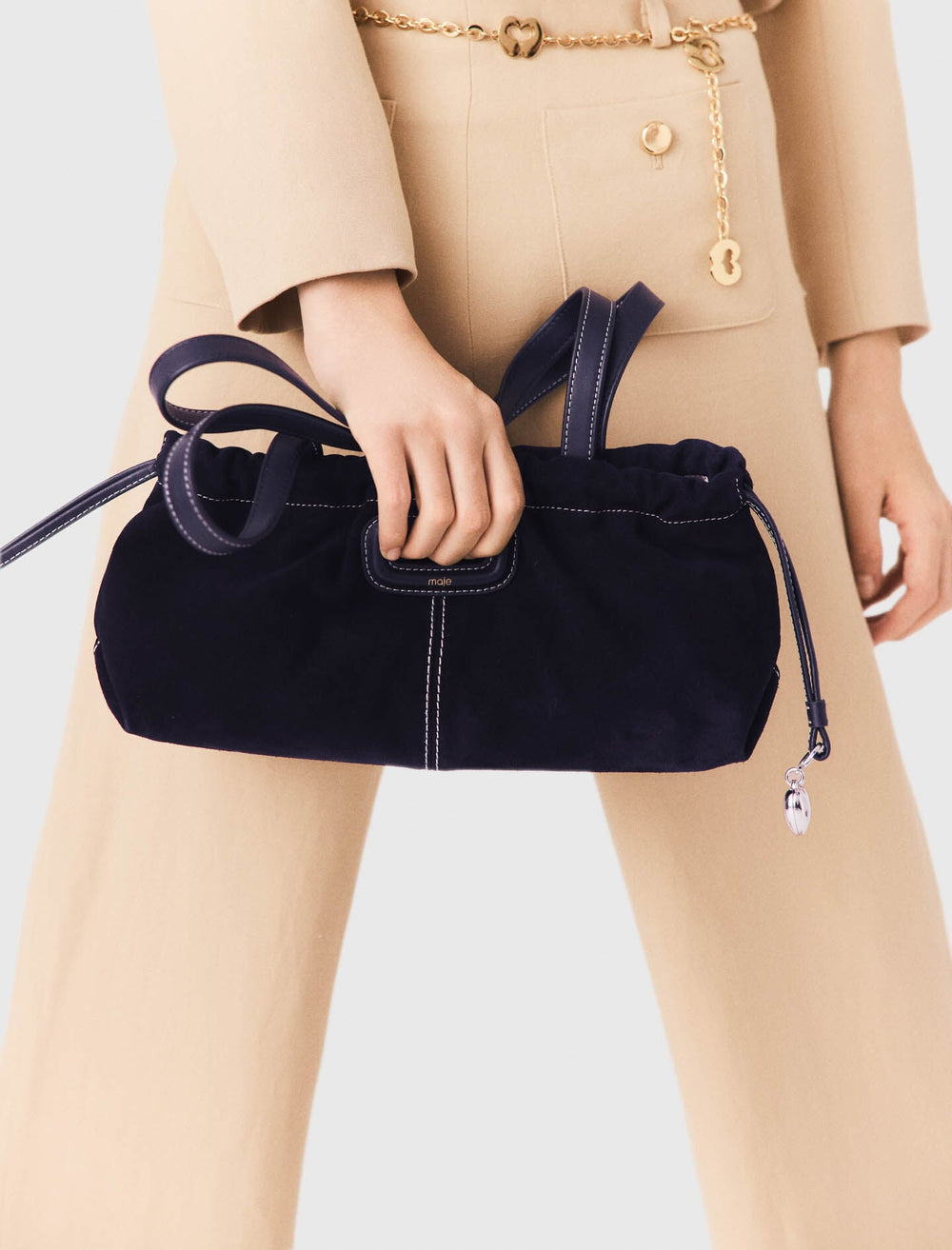 Maje Sale / Topstitched suede Milpli Gazette