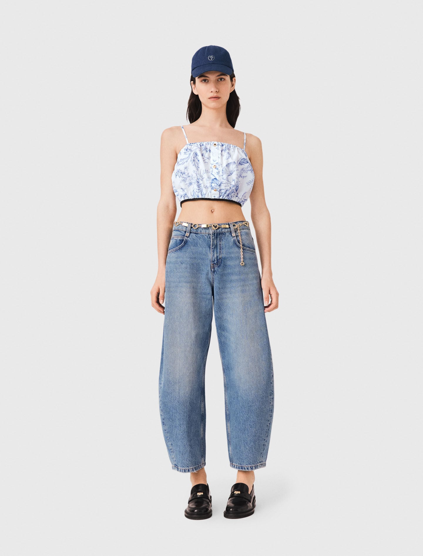 Maje Outlet / Patterned top with straps