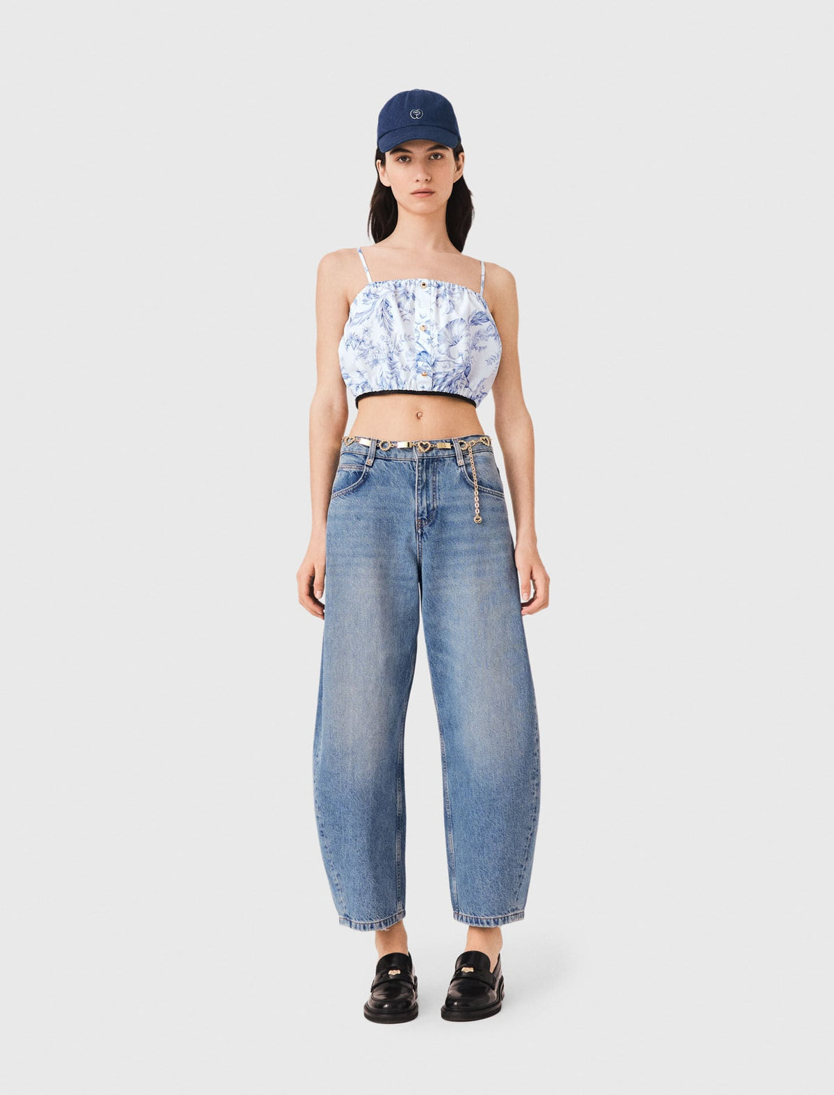 Maje Outlet / Patterned top with straps