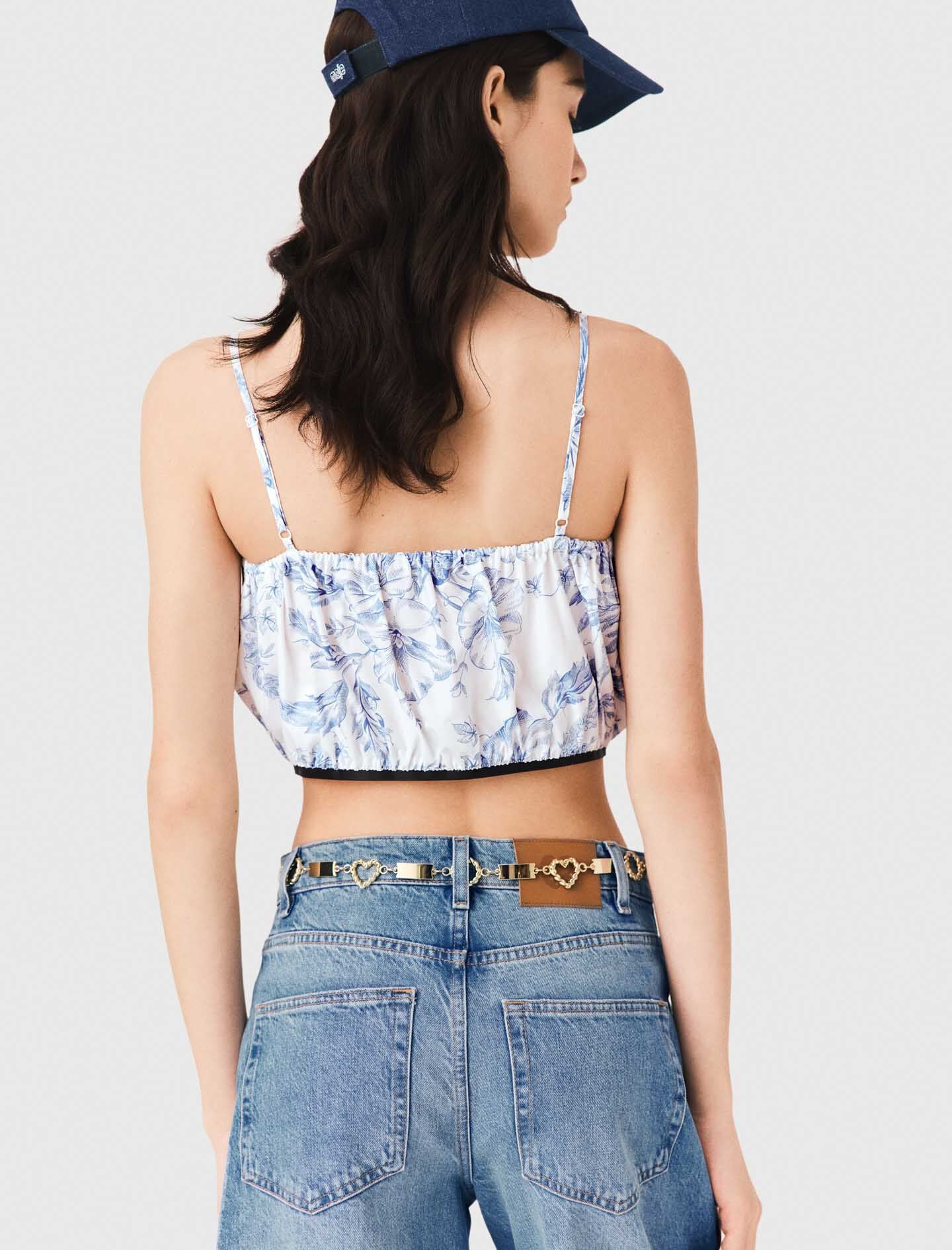 Maje Outlet / Patterned top with straps