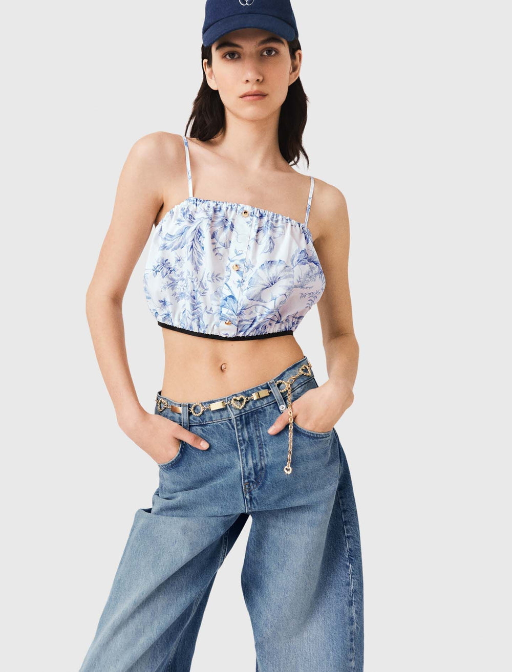 Maje Outlet / Patterned top with straps