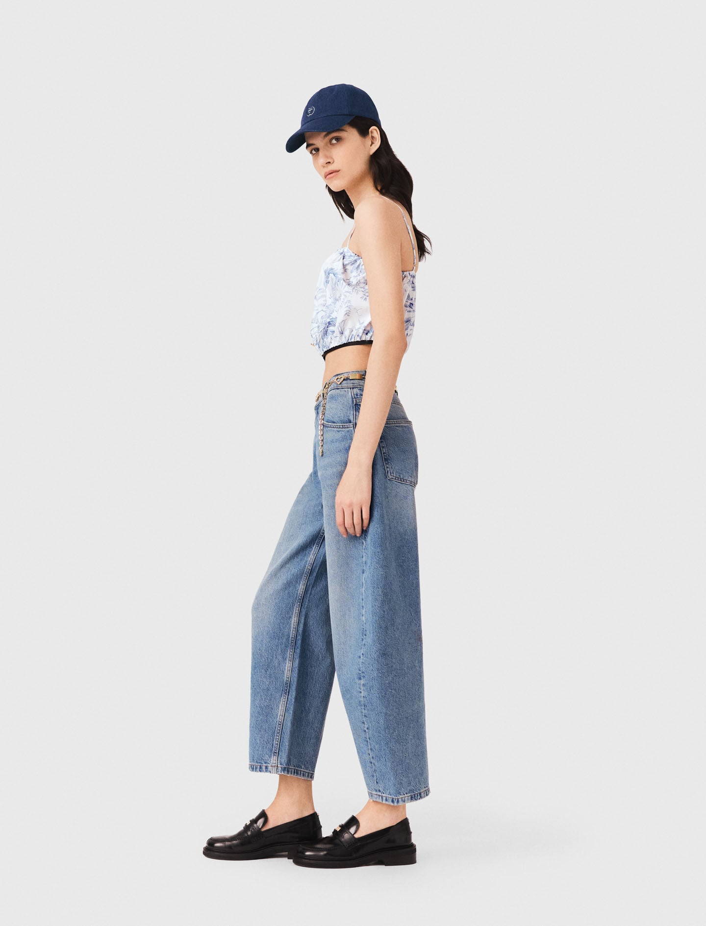 Maje Outlet / Patterned top with straps