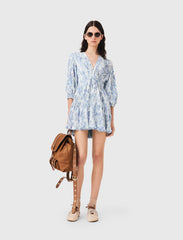 Maje New / Patterned pleated dress