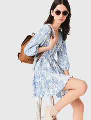 Maje New / Patterned pleated dress