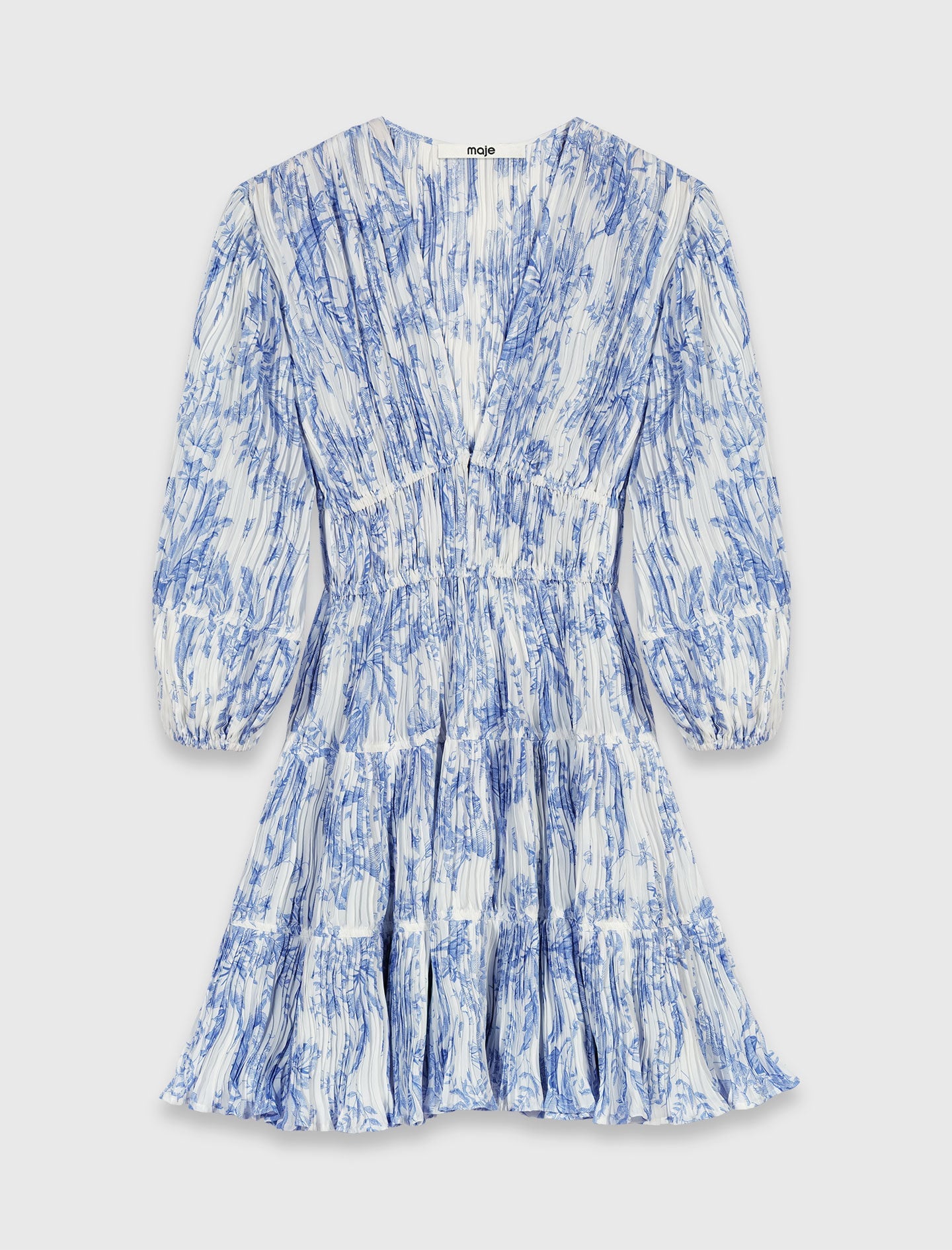 Maje New / Patterned pleated dress