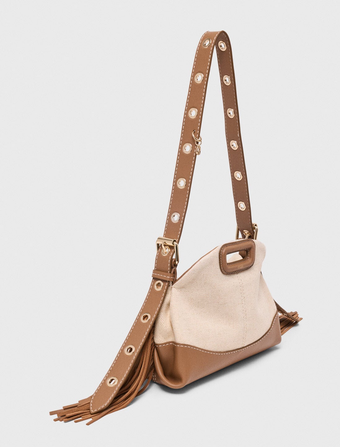 Maje Sale / Canvas and leather Miss M Mini bag