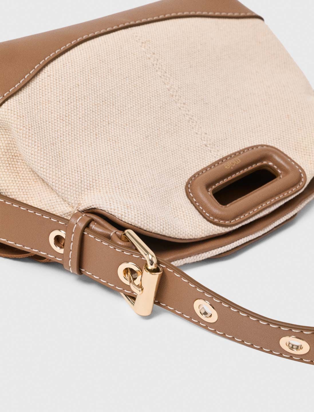 Maje Sale / Canvas and leather Miss M Mini bag