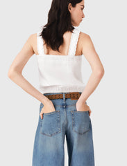 Maje On Sale / Crop top with lace trim