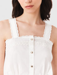 Maje On Sale / Crop top with lace trim