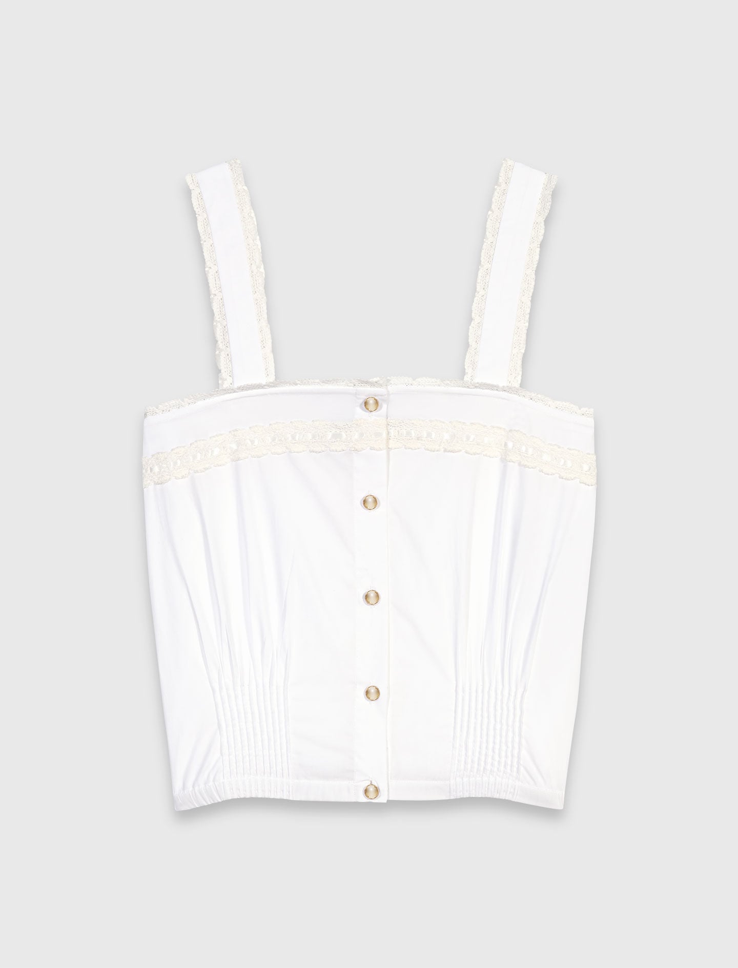 Maje On Sale / Crop top with lace trim