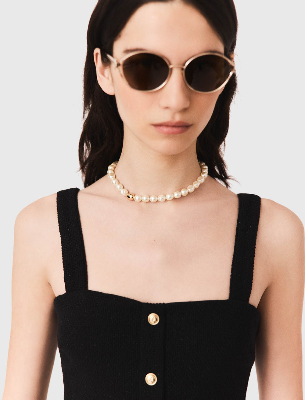Maje New / Pearl choker necklace