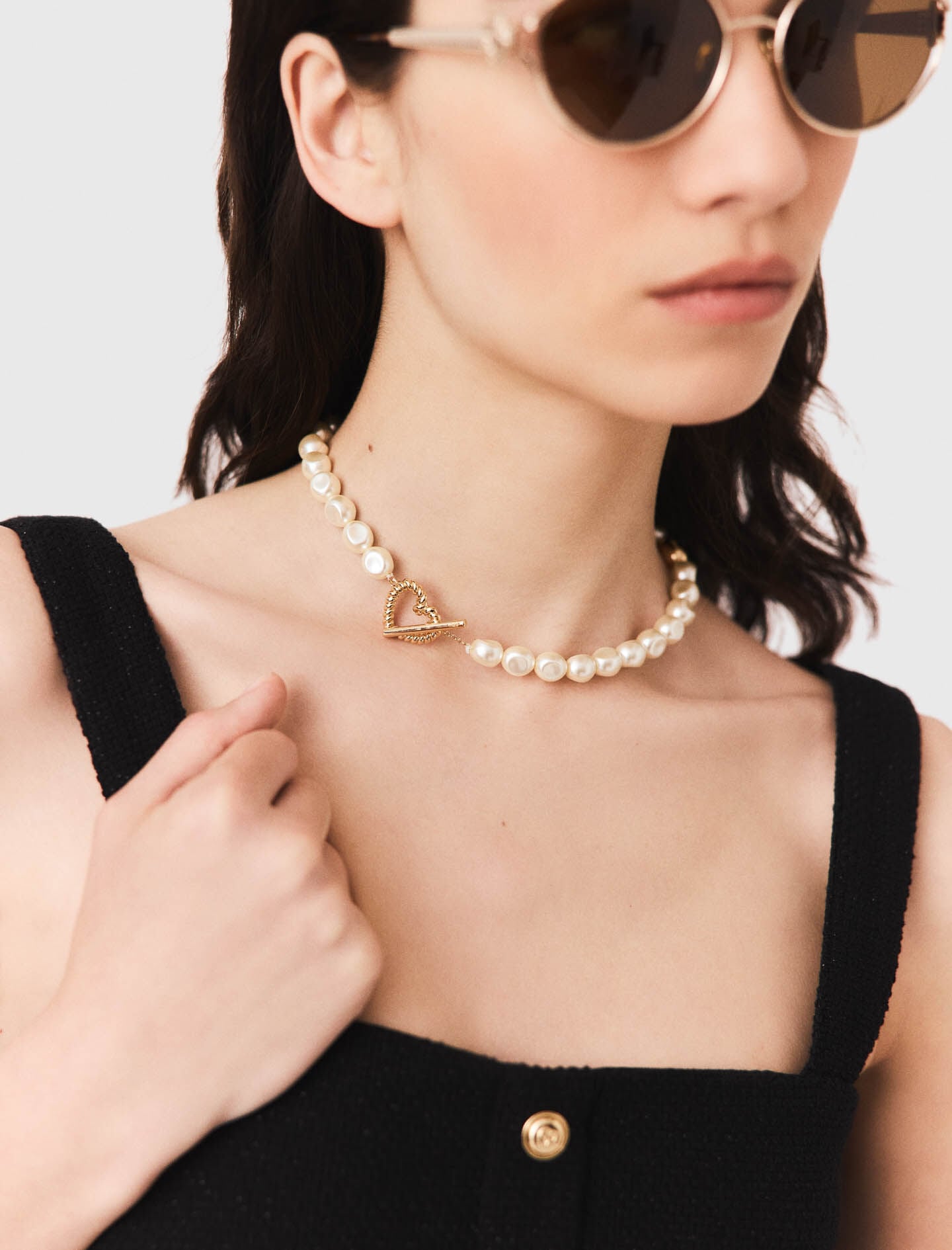 Maje New / Pearl choker necklace