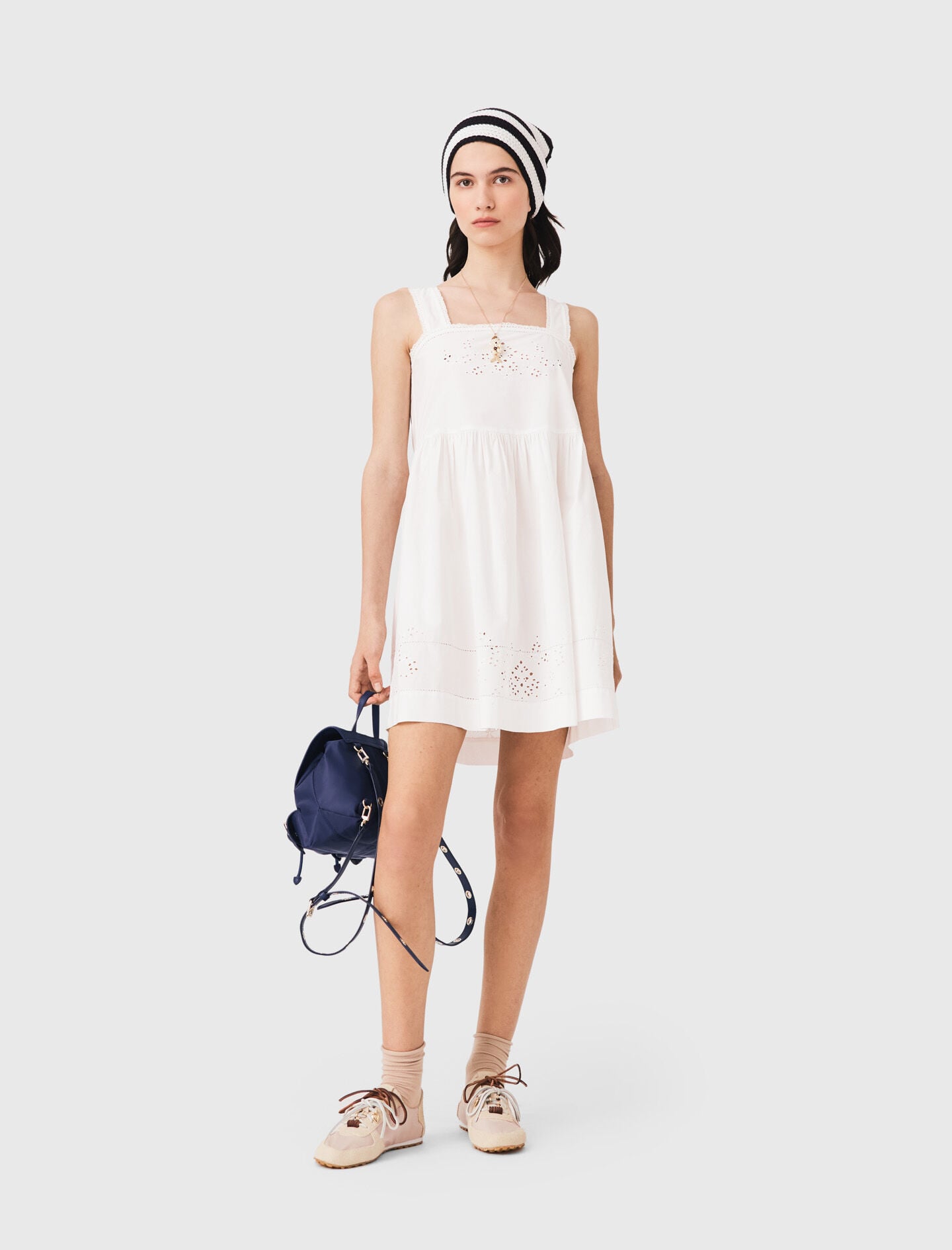 Maje Discount / Short dress with lace trim