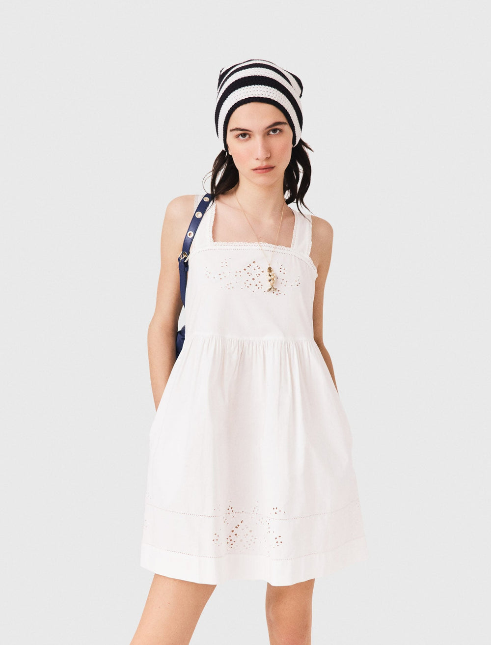 Maje Discount / Short dress with lace trim