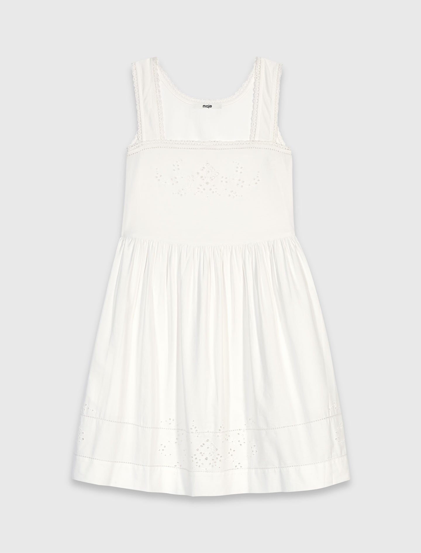 Maje Discount / Short dress with lace trim